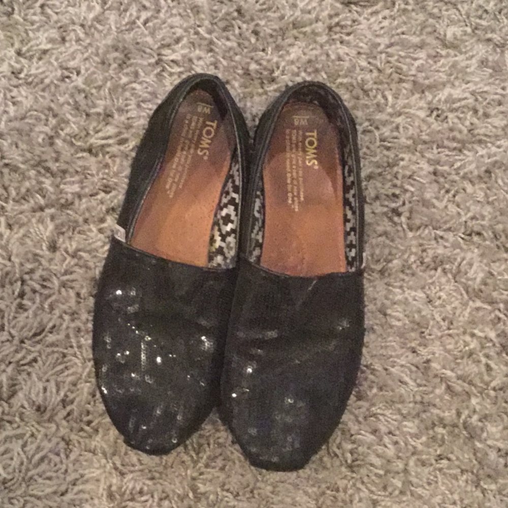 Sequin black Toms